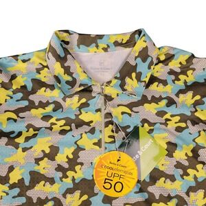 Bette & Court Golf Pullover Large UPF‎ 50 Sun Protection Camo Tennis Athletic